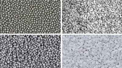 CYM Materiales shot and grit abrasives Steel shot abrasive media commercialized by CYM Materiales for automatic shot blasting machines and blast pots